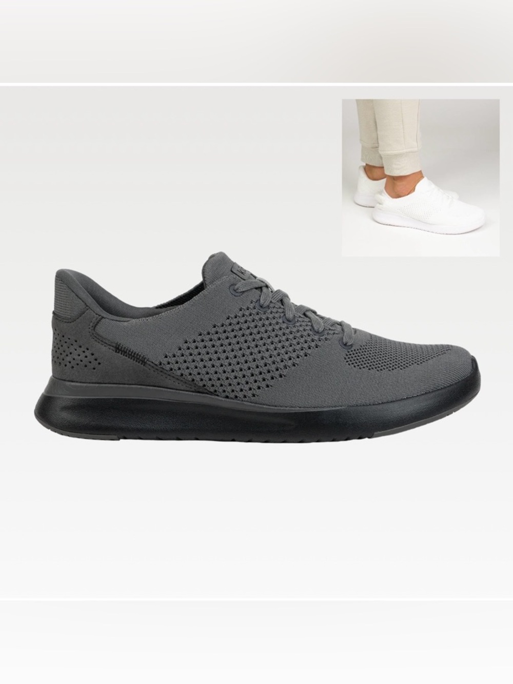 Kizik Men's Lima Breathable Knit Sneakers - Charcoal
